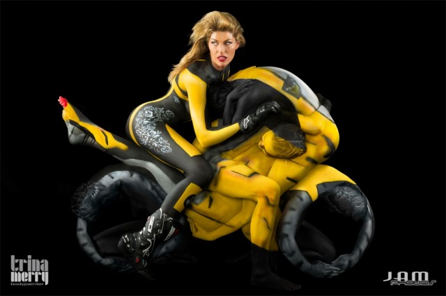 Human Motorcycles Bodypaint -Trina Merry